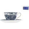 CHURCHILL Set 6 tazze tè con piattino The Brook in earthenware bianco decoro blu cc 220