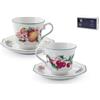 CHURCHILL Set 6 tazze tè con piattino Victorian Orchard in earthenware bianco decorato cc 220
