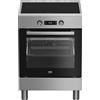 Beko - FSE69300X - Cucina 60x60, Forno Multifunzione con 6 Funzioni di Cottura, Grill Elettrico e Timer + Piano Cottura a Induzione con 4 Zone Cottura, Classe A, Display LED Touch, Colore Inox