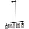 BRILONER Lampada a Sospensione con 5 luci, retrò, Vintage, paralumi in Rete Metallica, 5X E14, Max. 40 Watt, Metallo, Nero, 960x1.200mm (LxH) W