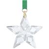 Swarovski Annual Edition Decorazione Little Star 2023, con Stella in Cristallo Swarovski, Metallo, Nastro Rayon, Placcata in Tonalità Oro, Bianco