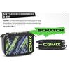 Astuccio 3 Zip COMIX WBS Verde Scratch