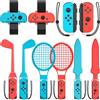 Shadowin Set di accessori sportivi 10 in 1 per Nintendo Switch/OLED, kit di accessori per giochi sportivi, set di accessori per feste in famiglia, set di accessori per giochi sportivi OLED