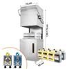 Lavastoviglie a Cappotta, Cesto 50x50, Dosatori Detergente e Brillantante Installati, con Pompa di Scarico, 6 Taniche Det. e 2 Brill. Incluse