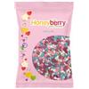 Honeyberry Zuccherini Decorativi per Dolci Naturali e Commestibili 55g - Codette di Zucchero Colorate per Decorare Torte, Cupcakes, Biscotti, Gelati, Dessert e Come Toppers per Glasse (Party Mix)
