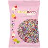 Honeyberry Zuccherini Decorativi per Dolci Naturali e Commestibili 55g - Codette di Zucchero Colorate per Decorare Torte, Cupcakes, Biscotti, Gelati, Dessert e Come Toppers per Glasse (Vermicelli Colorati)