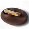 BEYLAB Porta Palo Santo salvia, incenso per Bastoncini di Palo Santo Bruciatore, Supporto Bruciatore a Legna Meditazione Yoga con Raccoglitore Cenere Moderno Minimalista - marrone