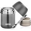 BORDEAG Thermos Per Alimenti,500 ml Contenitore Termico Per Alimenti,Termos Per Alimenti Con Cucchiaio Pieghevole,Contenitore Thermos Per Scuola,L'ufficio,Zuppe,Porridge Per Bambini