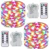 SUNNOW 2 Pezzi Stringa Luci LED - 10M/33FT Catene Luminose 100LED Luci Natalizie Batteria Impermeabile IP65, Esterno/Interni Lucine Decorative per Balcone Giardino Feste Natale