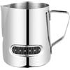 KRYMSON Latte Art Tazza in Acciaio Inox Con Indicatore di Temperatura - Grande Capacità 201 Acciaio Inox per Caffè