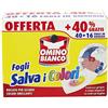 Omino Bianco - Fogli Salva Colore, Struttura a Nido d'Ape, Catturano il Grigio e i Colori Dispersi nel Lavaggio, 40 Pezzi + 16 Omaggio