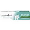 Mentadent Professional Dentifricio Protect+ Ultra Clean, Dentifricio Remineralizza e Rimuove la Placca Interdentale, con Minerali Bio-compatibili e Microgranuli Delicati sullo Smalto, 75 ml
