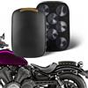 DREAMIZER Sedile Passeggero Posteriore per Moto con 8 Ventose per Sella Bobber Cruiser Chopper Custom (Rivetti Nero)