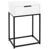 HAKU Consolle, Consolle notturna, nero, bianco, metallo, pannello di truciolato - Dim.: L 40 x A 60 x P 28 cm, Stile: Moderno