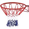 BAKAJI Canestro Basket Palla Canestro Regolamentare da Parete Muro Tabellone Anello in Metallo con Rete in Nylon Diametro 45cm Esterno Giardino Kit Montaggio Incluso Gioco Sport