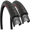 Fincci Copertoni 26 x 1.95 Pollici - Coppia Riflettente Pieghevole Pneumatici 26, Copertoni 50-559 Slick, Gomme per bici 26, per Mountain Bike, Bici Corsa, Piene Bicicletta Elettrica 50-559, set di 2
