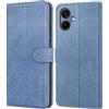 Leacckl Cover per Samsung Galaxy A06, Custodia a portafoglio in Pelle PU Premium [Magnetica a Scatto] [Funzione Stand], Blu
