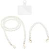 EHDWXVZM 2 Catene per Cellulari, 1 Distanziatore Trasparente, Catena per Cellulari con Perle, Tracolla A Catena per Cellulari, Cordino con Perline da Donna, Accessori per Cellulari