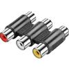 TECHZOCO Adattatore triplo RCA femmina, connettore femmina RCA a 3 vie, adatto per audio e video