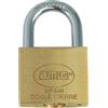 Amig - Lucchetto di sicurezza - Include 2 chiavi - Arco lungo - Ottone e arco in acciaio trattato - Per armadietti da palestra, porte, armadi, valigie, zaini - Doppia chiusura - Larghezza: 50 mm