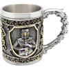 Boccale con soldatino templare argento 11 cm