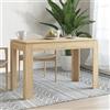 PIXZSSI Tavolo da pranzo per soggiorno, 120 x 60 x 76 cm, in legno di rovere Sonoma, minimalistico, resistente all'umidità, tavolo da pranzo, robusto tavolo per snack vasi