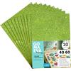 m-office Fogli di Gomma Eva Colorata Glitterata, Gomma Crepla per Scrapbooking, Scuola, Cartoncini Creativi, Lavoretti, Torte Scenografiche, Scuola o Progetti Artistici 40x60cm (Pistacchio, 10uds)