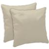 Giovanni Dolcinotti MADE IN ITALY Giovanni Dolcinotti | Set 2 Federe Cuscini Divano 40x40 - Copricuscini Decorativi - 100% Cotone Effetto Seta - Fodere con Cerniera Nascosta - Sabbia - Modello Atlanta