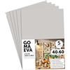 m-office Fogli di Gomma Eva Colorata, Gomma Crepla per Scrapbooking, Scuola, Cartoncini Creativi, Lavoretti, Torte Scenografiche, Scuola o Progetti Artistici 40x60cm (Grigio chiaro, 5 uds)