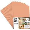 m-office Fogli di Gomma Eva Colorata, Gomma Crepla per Scrapbooking, Scuola, Cartoncini Creativi, Lavoretti, Torte Scenografiche, Scuola o Progetti Artistici 40x60cm (Pesca, 10 uds)