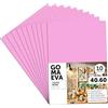 m-office Fogli di Gomma Eva Colorata, Gomma Crepla per Scrapbooking, Scuola, Cartoncini Creativi, Lavoretti, Torte Scenografiche, Scuola o Progetti Artistici 40x60cm (Rosa, 10 uds)