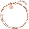 Purelei Sleeky Unison, bracciale da donna in acciaio inossidabile resistente, bracciale resistente all'acqua con perle di ametista, lunghezza regolabile 16-19 cm