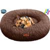 Lovpet® Letto per Cani e Gatti Bagel Ø 100 cm - (3XL), Lavabile, incl. Ciotola + 3X Ossi da Masticare, Divano in Peluche per Cani di Piccola, Media e Grande Taglia, Gatti - Marrone