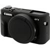 Elonbo Custodia in silicone per fotocamera digitale Canon PowerShot G7 X Mark II, custodia in silicone per fotocamera G7 X Mark II, custodia protettiva in gomma morbida con copriobiettivo rimovibile