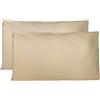Corredocasa Coppia Federe Puro Cotone Tinta Unita Morbida Traspirante Qualità Extra Tessuto Pregiato Manifattura Italiana-Fodera Copri Cuscino Letto Anallergico Premium (Beige)