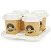 Balvi Set tazzine da caffè Take Away Colore Marrone, Bianco Include Un Vassoio di Porcellana Porcella