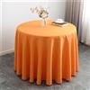 Highdi Tovaglia Rotonda Antimacchia, Hotel Banchetto Tovaglia Lavabile Tovaglie da Tavola Poliestere Tavolo Gonna per Giardino Matrimonio Festa Decorazione (220cm,Arancione)