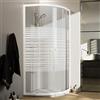 Idralite Box Doccia Bianco Semicircolare 90x90 CM H185 Vetro Serigrafato mod. Blanc