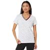 Tommy Hilfiger T-Shirt da Donna a Maniche Corte con Scollo a V e Bandiera, Bright White/Sky Captain, XS