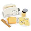 Leomark Tostapane in Legno - Pastello - Set da Cucina per Bambini, Giocattolo educativo con Accessori, Set Tostapane con Pane e Burro, Miele, 10 Pezzi