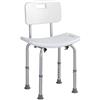 Bakaji Sgabello Bagno in Alluminio Altezza Regolabile Sedile Doccia Sedia Vasca Ausilio per Anziani, Piedini in gomma Antiscivolo (Sedia)