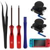 THKO Switch Analog 3D Joystick Replacement & Repair Tool Kit Compatible With Nintendo Lite Oled & Lite Controllers, 2pcs Joysticks + 3pcs Screwdriver (Tri-Wing/Cross/Y-Shaped) + Precision Tweezers