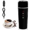 Gaogodot Bollitore elettrico per auto, 12 V/24 V Bollitore riscaldata da viaggio portatile, Piccolo thermos elettrico di temperatura regolabile, 420 ml Scalda acqua con 304 liner, per camion con accendisigari