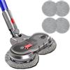 Italdos Spazzola Lavapavimenti compatibile per Dyson V7 V8 V10 V11 V15 - Multifunzionale 3 in 1 con Serbatoio Acqua Rimovibile + 3 Paia Panni Microfibra Lavabili - Lucidatura, Pulizia