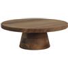 HOME DECO FACTORY, KA0327, Alzata in Acacia, Design Elegante e Moderno, Ideale per Torte e Frutta, di Facile Manutenzione, Diametro 28 cm, Colore Marrone