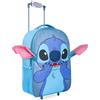Disney Stitch Valigia Trolley Bambina Valigia Bagaglio a Mano con 2 Ruotes Bambino Trolley Cabina Pieghevole per Viaggi e Escursioni 43x30x14 cm