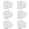 KASANOVA Set 18 pezzi Strippy Gold, servizio 18 piatti in porcellana bianca con strisce dorate, per cene speciali o per impreziosire ogni occasione