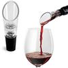 TenTen Labs Versatore aeratore per Vino (Confezione da 2) - Set di beccucci aeratori e Decanter - Confezione Regalo Inclusa - Nero