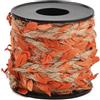 CABODYALS 10M 2mm Foglia Nastro di Iuta Foglie Artificiali Stringa Nastri Arancioni con Foglie Autunnali Corda di Rattan Rotolo di Spago di Iuta Intrecciato Creativo per Artigianato Appeso Parete Bar