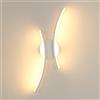 Mckalen Applique da Parete Interno LED, 20W Bianca Lampada da Parete Moderna 2250LM, 44.5CM Lampada a Muro LED Creativo Camera da Letto per Bagno Soggiorno Scale Corridoio, Bianco Caldo 3000K